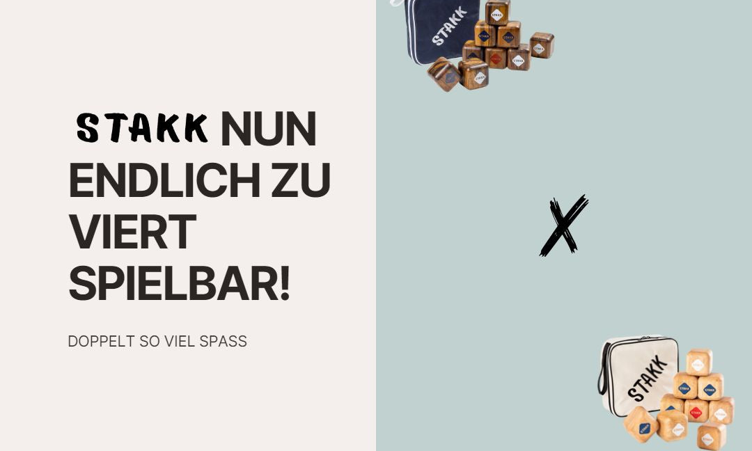 Doppelt so viel Spaß - Mit diesem Twist kann man STAKK nun auch mit vier Teams spielen